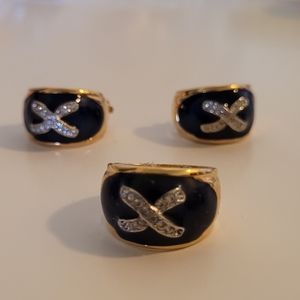 Ivana Trump ring/earrings set